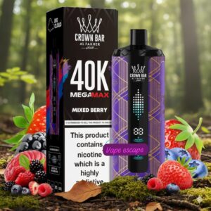 “Al Fakher Crown Bar Max disposable vape with up to 40,000 puffs”