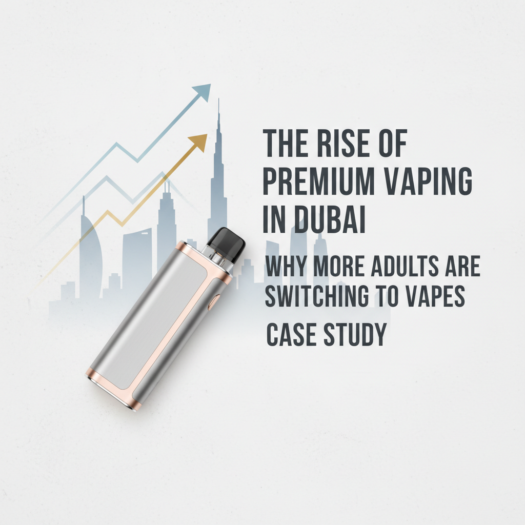 Premium vaping trend in Dubai showing adults switching to high-quality vapes and e-cigarettes