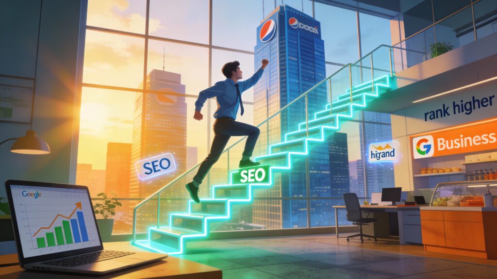 how small businesses rank on google against big brands